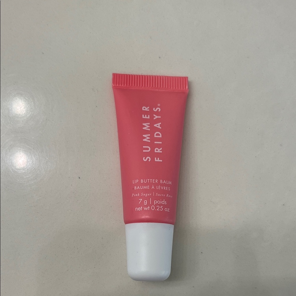 Summer Fridays Pink Lip Butter Balm Tube - Hydrating Pink Tint
